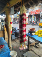 lotus, gypsy, Red rose petals malai 2 piece